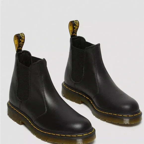Dr. Martens Black Leather Boots - Picture 1 of 8